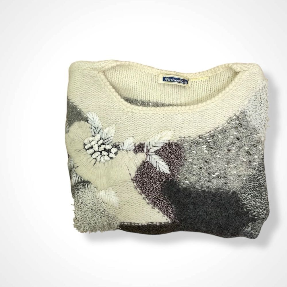 Mariea Kim Vintage '80s Mixed Media Art-to-Wear Sweater - Picture 11 of 11